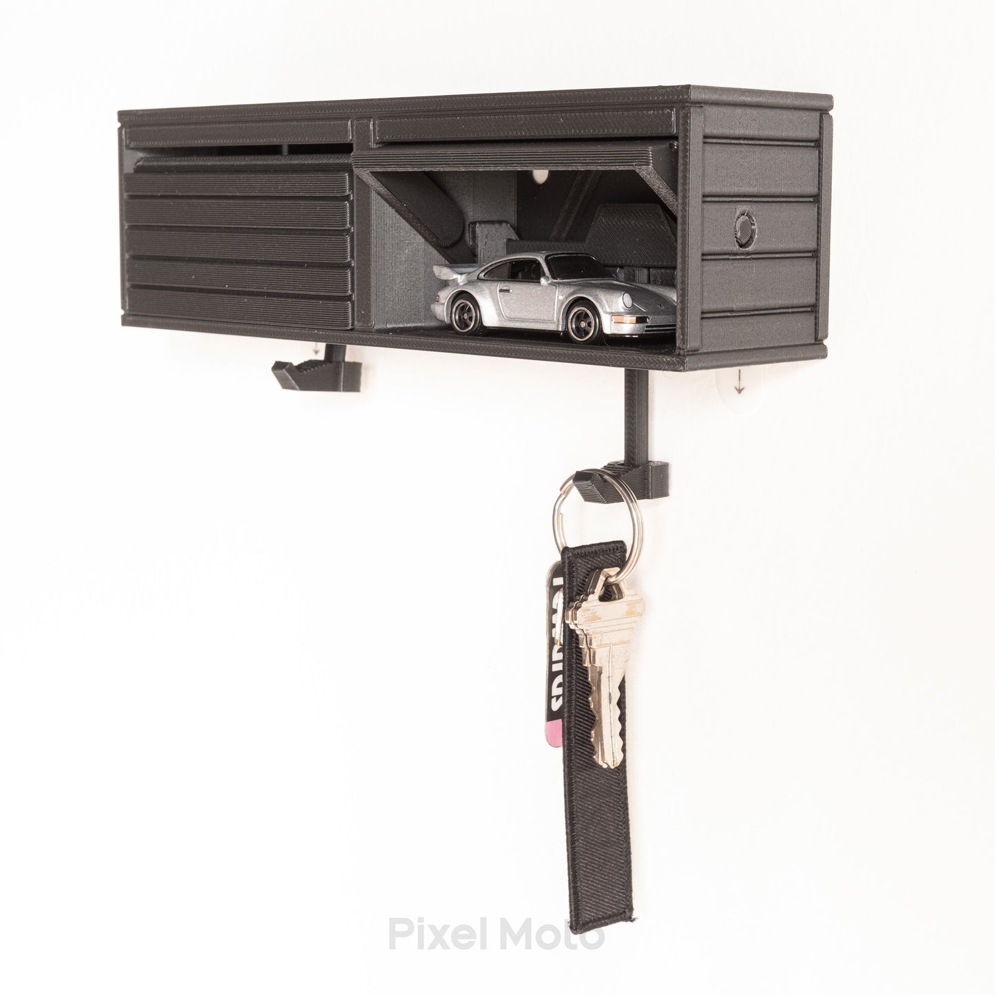 Key Holder, HotWheels 2 Car Garage (Display Only) - Black